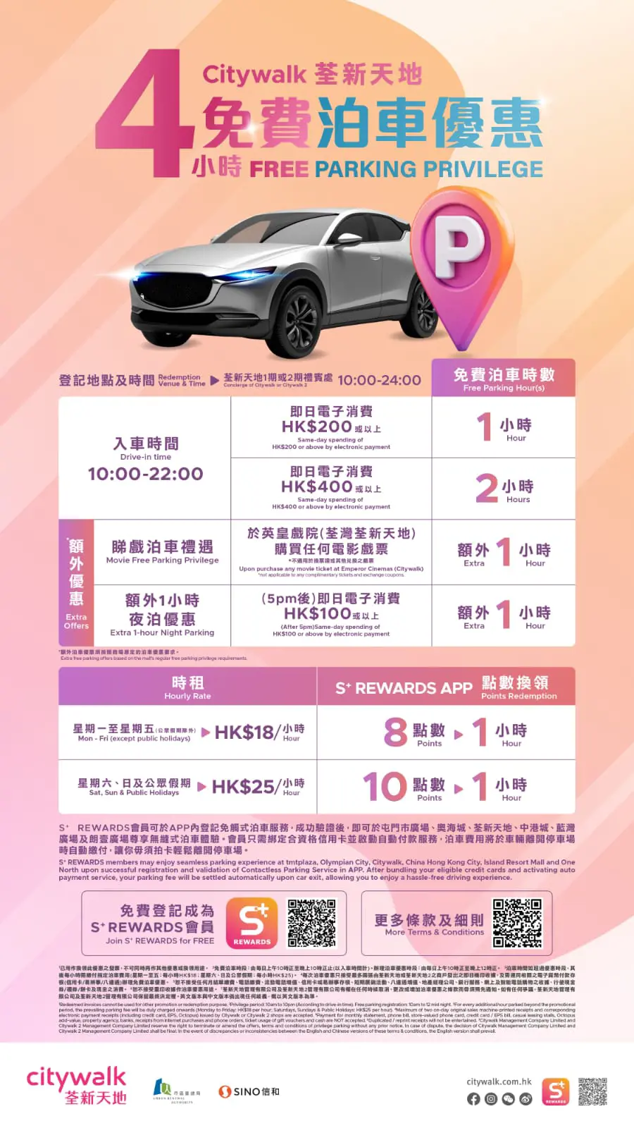 荃新天地Citywalk免費泊車優惠26年
